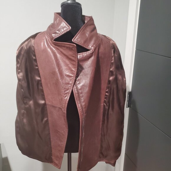 Spiegel Women's Rich Brown Leather Jacket - Picture 10 of 11